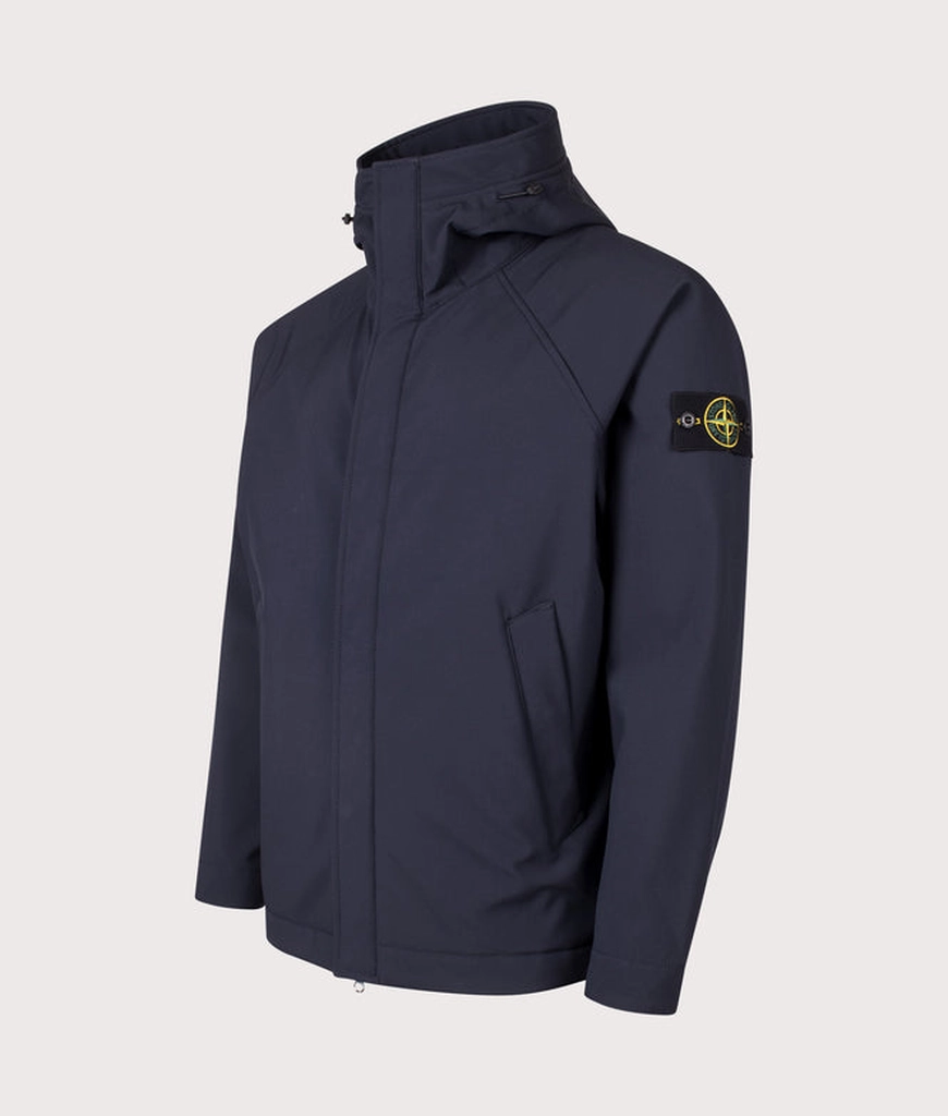 Stone Island Mens Hooded Soft Shell Jacket